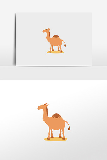 卡通骆驼插画元素图片