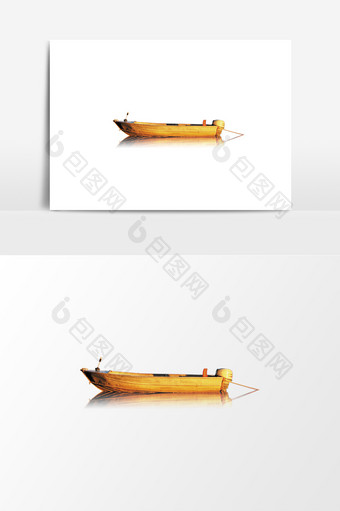 中国风水墨小船元素素材图片