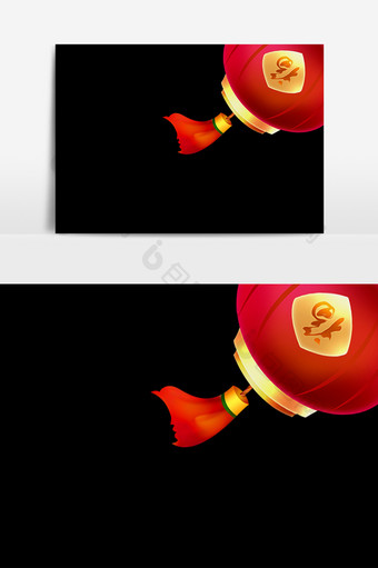 红色节日灯笼装饰元素图片