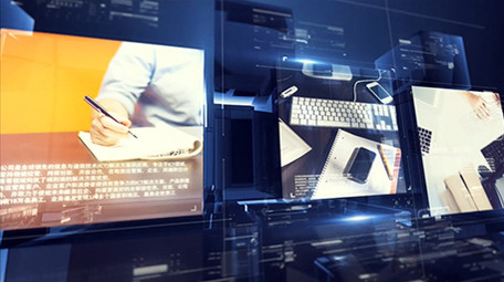 全息科技图文展示片头LOGO演绎AE模板