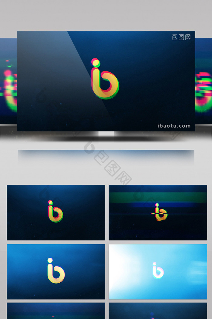 动感抖音风格logo片头AE模板