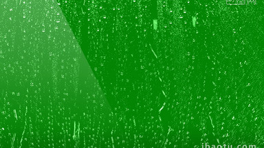 4k玻璃雨水落下绿屏抠像视频素材