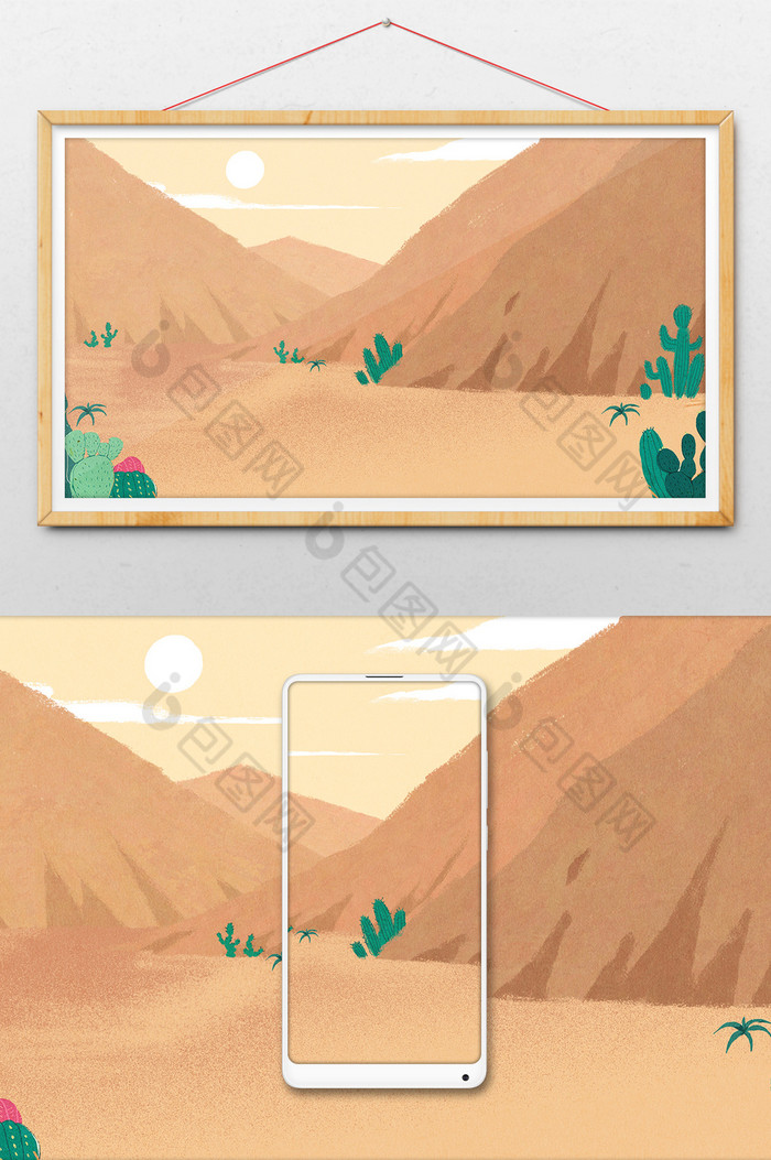 沙漠风景仙人掌图片图片