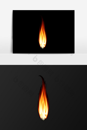 燃烧火焰造型矢量元素背景素材图片