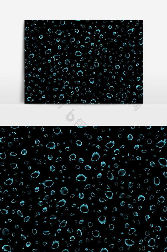 液体立体雨滴通透水珠图片
