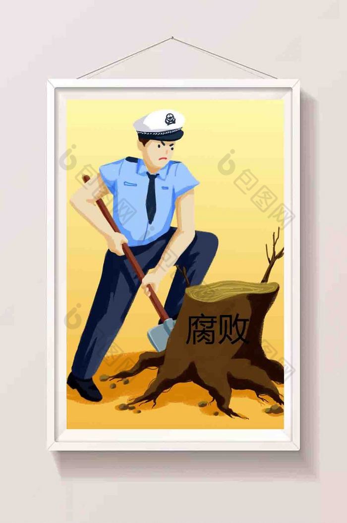 大力民警警察图片