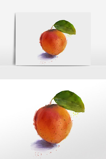 水果系列李子水彩手绘插画