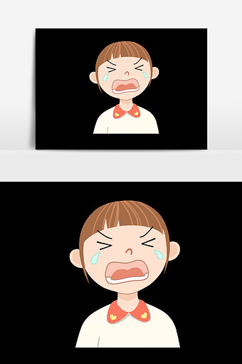 胸罩可爱哭女生女孩的分卡通怎么图片