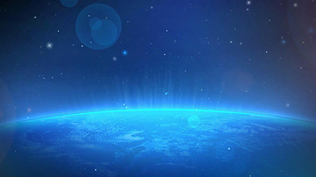 唯美地球蓝光动态背景素材