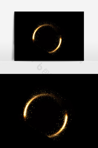 金色圆圈设计元素图片