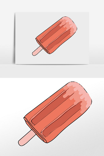 夏天卡通雪糕元素图片