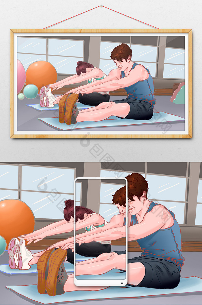 健身馆健身锻炼健身海报图片