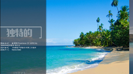 简洁大气商务推广图文展示滑动介绍Pr模板