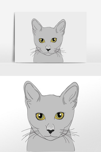 卡通动物小猫元素图片