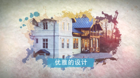 油墨水彩晕染笔刷动画照片图文相册AE模板