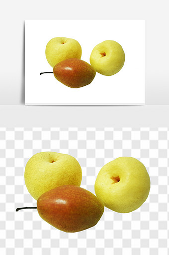 清心润肺梨子组合水果元素图片