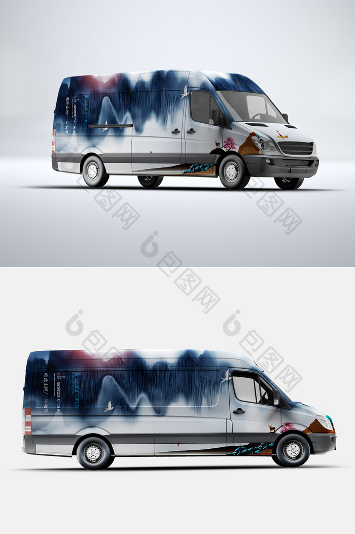 车身广告车体广告中国风房地产车体广告图片