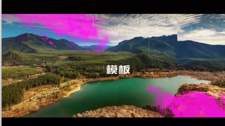 彩色颜料粉末动画快闪动感图文片头AE模板