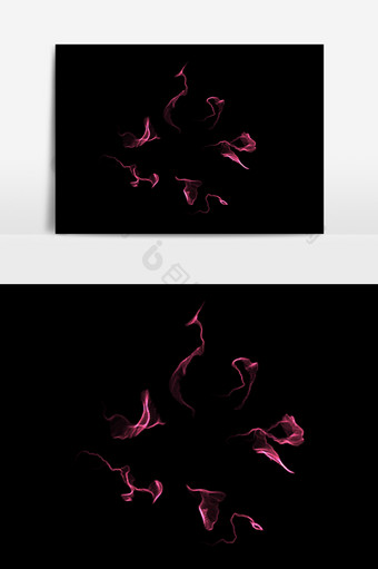 紫红科技烟雾光效矢量元素图片