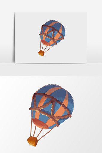 水彩手绘热气球素材图片
