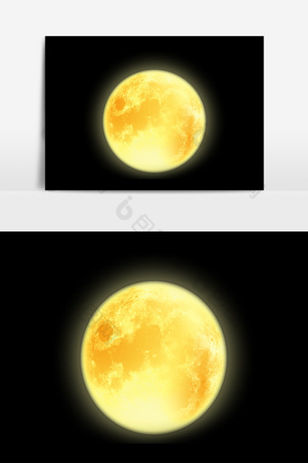 明亮月亮元素素材图片