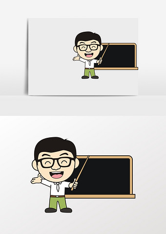 卡通数学男老师图片
