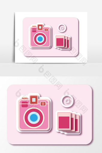 相册粉红色相册元素设计图片