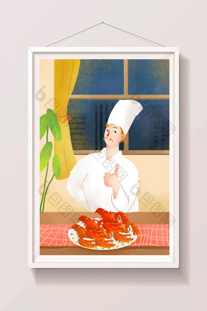 厨师吃龙虾龙虾季节图片