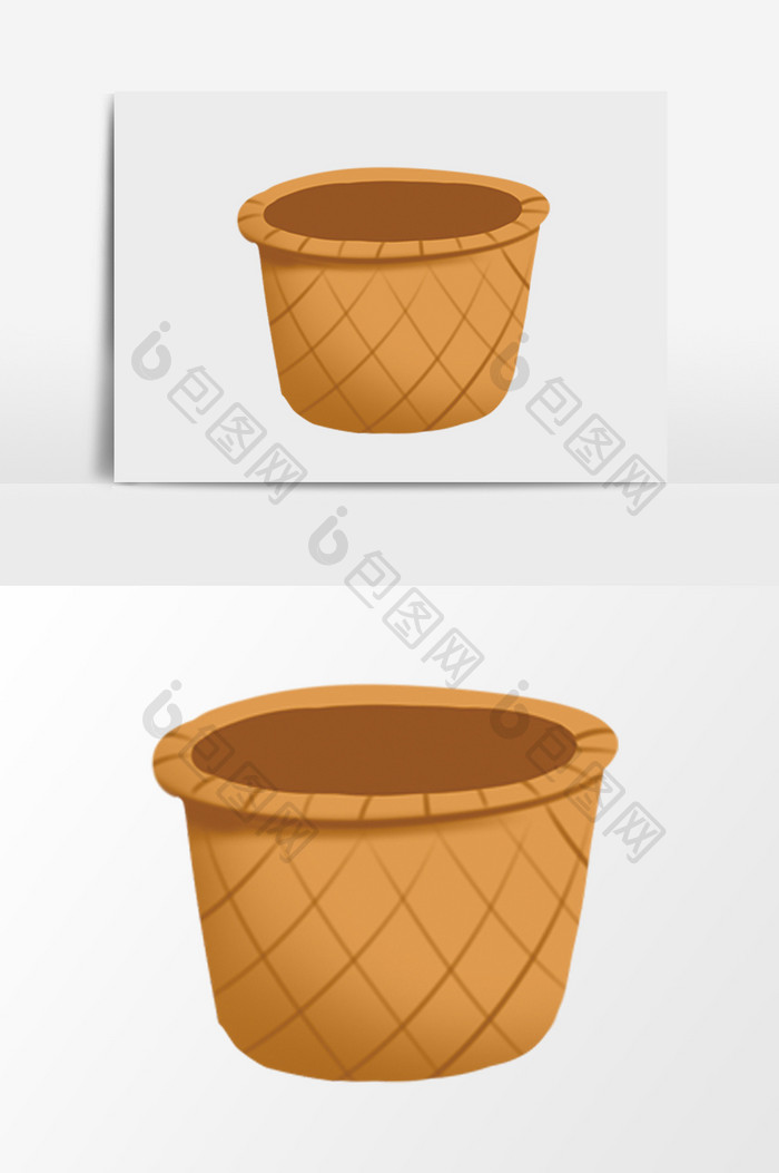 包图 插画 背景素材 【psd】 水彩手绘编织箩筐素材  所属分类: 插画