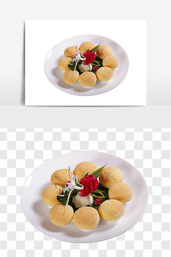 金黄流沙包餐饮美食素材图片