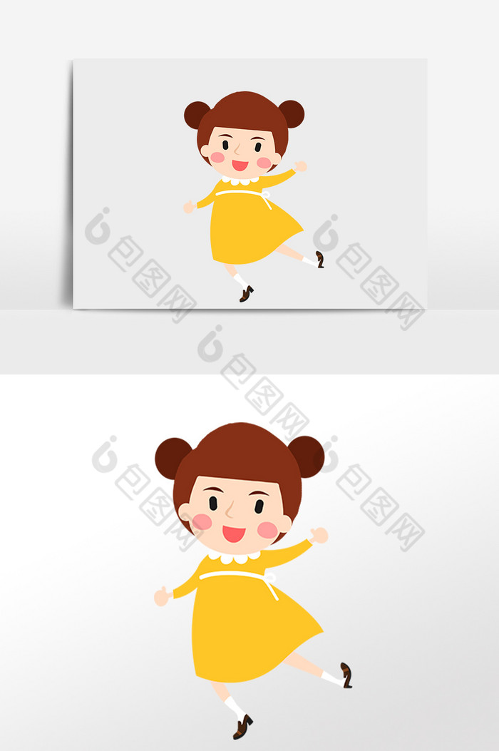 儿童舞蹈女孩插画图片图片