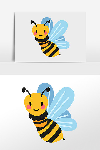 可爱卡通小昆虫蜜蜂元素图片