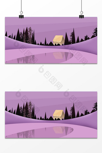 紫色森林背景设计图片