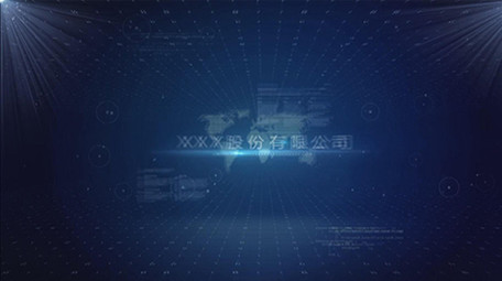 大气蓝色科技企业图文展示AE模板