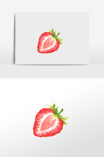 手绘水彩风水果草莓图片
