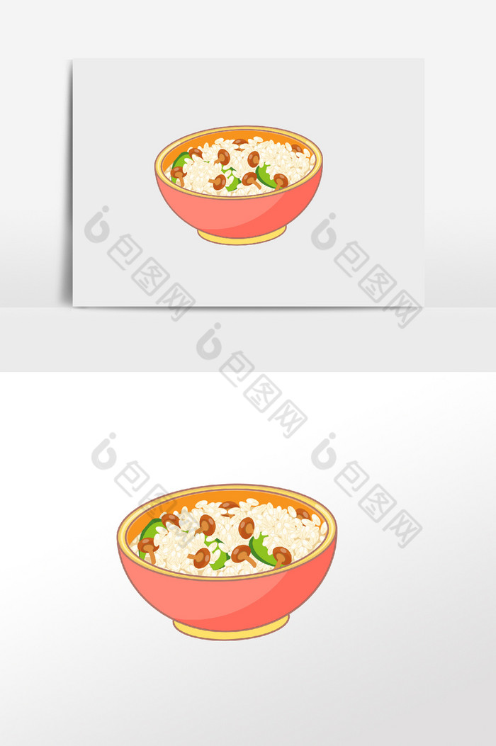 蛋炒饭手绘美食中餐图片