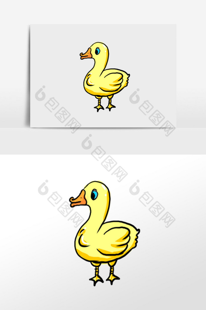 鸭子插画图片图片