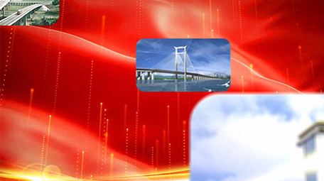 红金多图汇聚改革开放40周年片头AE模板