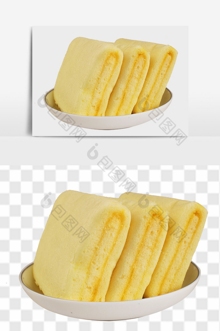 好吃的奶黄蛋糕PSD图片图片