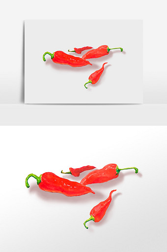 植物蔬菜之辣椒水彩手绘元素图片