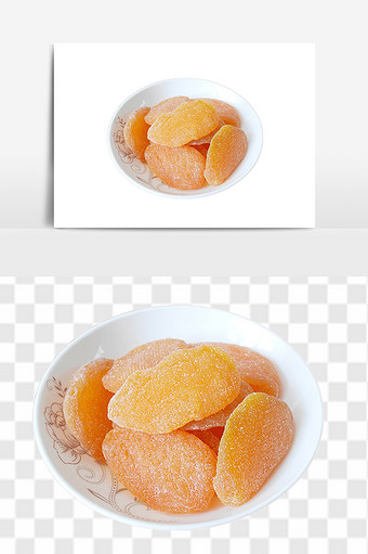 休闲食品黄桃干素材图片