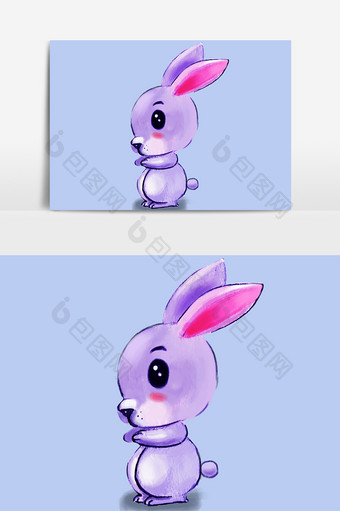动物卡通小兔子设计元素图片