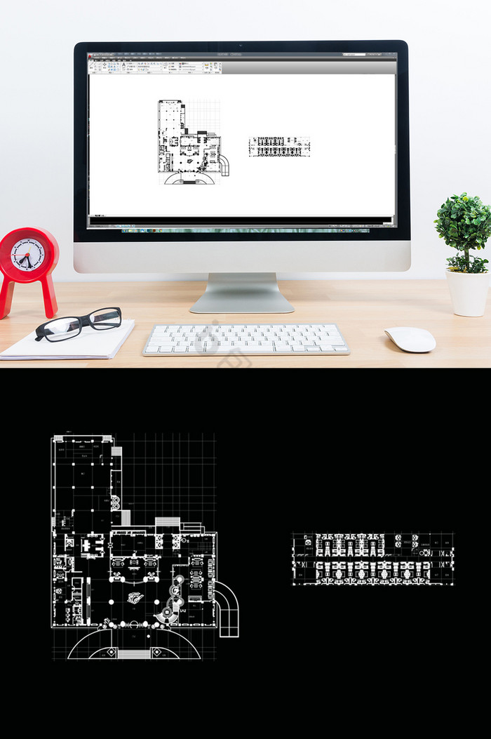 酒店大堂空间设计规划CAD