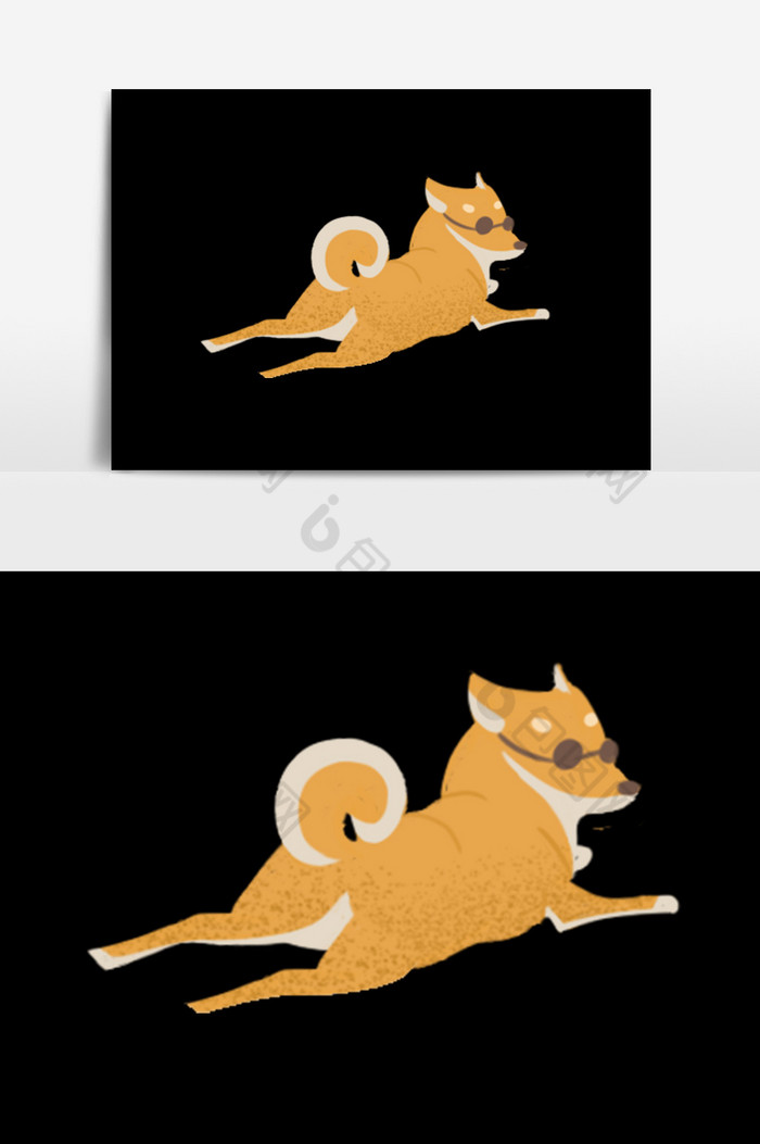 海报装饰动物狗背景元素图片
