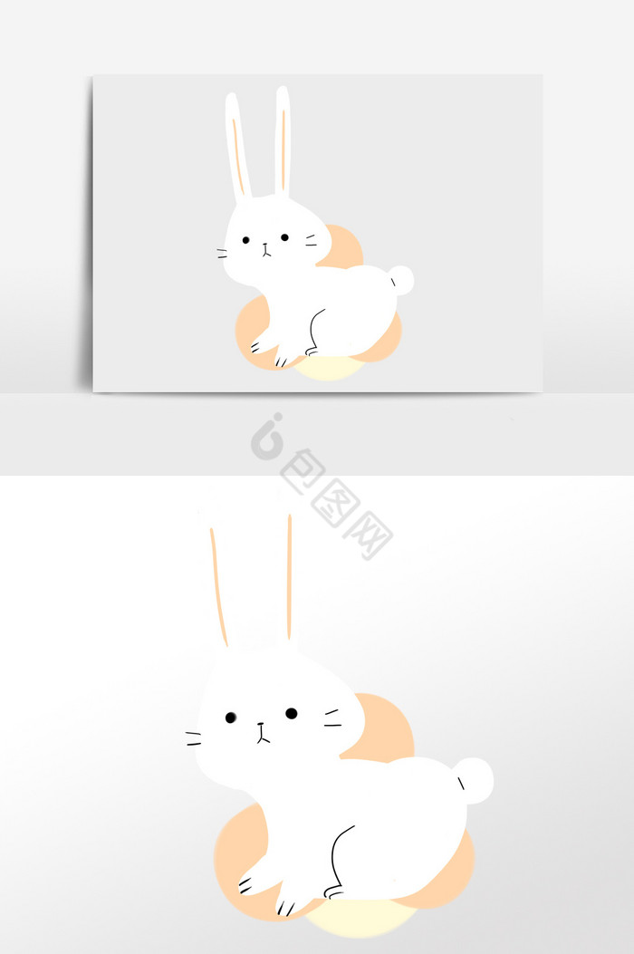 动物小白兔插画