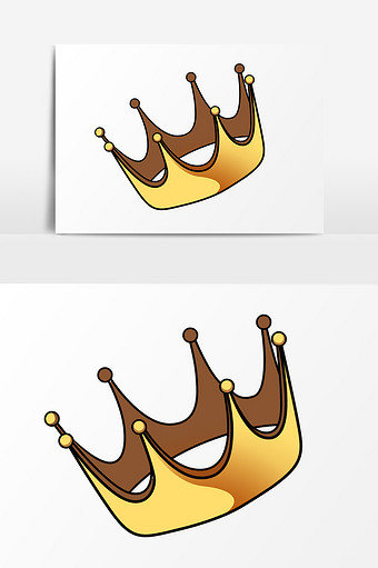 创意皇冠插画元素图片