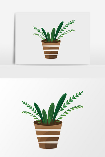 卡通装饰盆栽植物图片