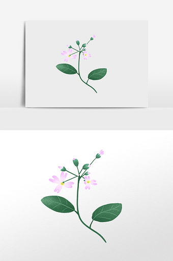 植物小清新花卉手绘插画元素图片