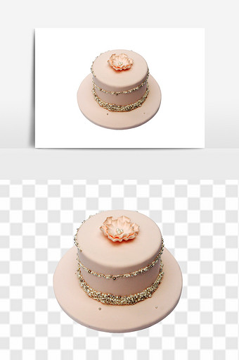 优雅之花蛋糕西饼素材图片