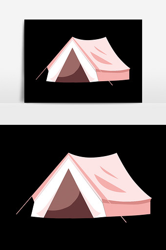 粉色卡通帐篷素材图片